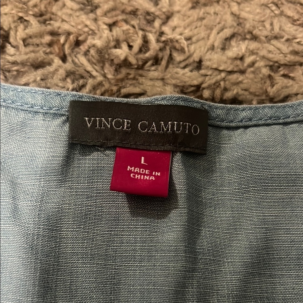 Vince Camuto Sleeveless Blue Tank Top - Picture 3 of 6